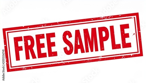 Free Sample Product Promotional Marketing Stamp Concept