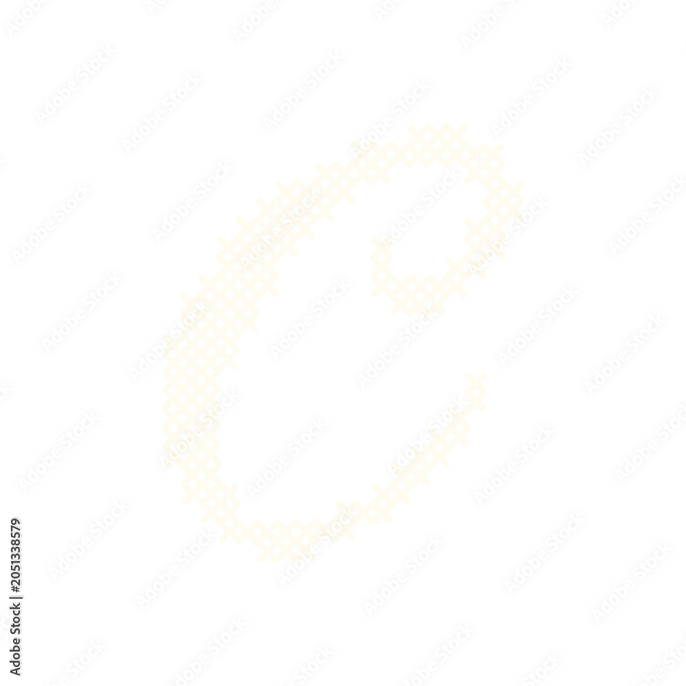 Fototapeta premium PNG Elegant cross-stitch letter C