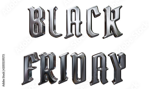 Black Friday Chrome Text Effect