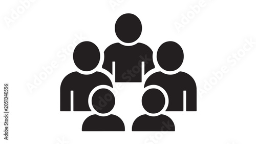 Group of People Standing Together in a Circle Featuring Team, Community, Collaboration with Unity and Friendship Elements for Social, Gathering