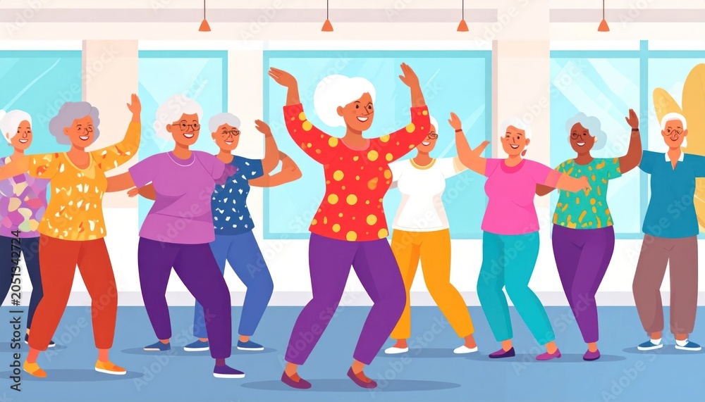 Fototapeta premium Diverse group of people dancing together.