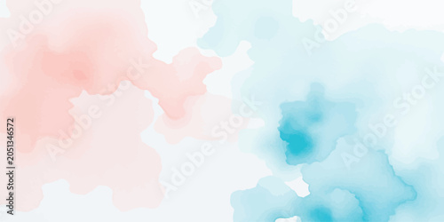 Foto Ethereal watercolor wash with soft pink and blue accents watercolor background a
