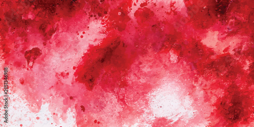 Foto Textured red watercolor painting on white background with watercolor texture abs