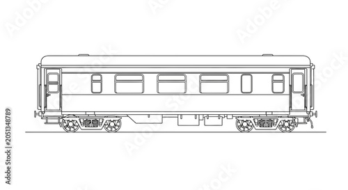 Foto Train Car Railway Vehicle Side View.