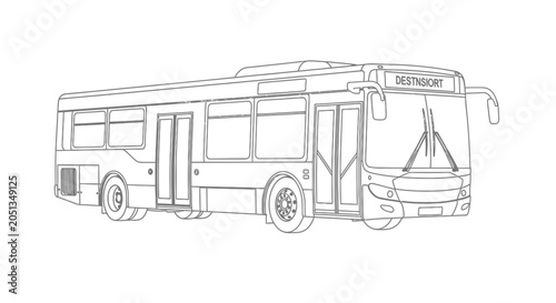 Bilde på lerret Bus Vehicle Transportation Public Transit.