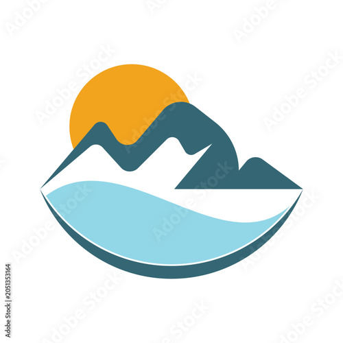 mountain logo nature landscape