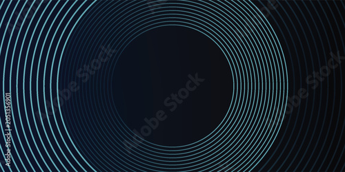 Obraz na plátně Blue abstract background with glowing circles
