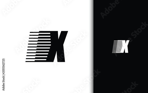 Modern Letter X Speed Line Logo Design for Technology and Corporate Brand Identity