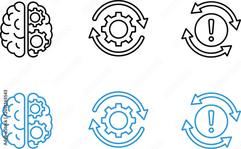 Fototapeta premium Infographic symbols for artificial intelligence