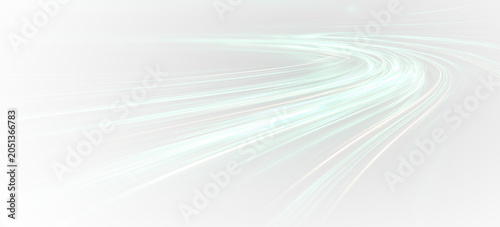 Bild auf Leinwand Neon highway light trails with cyber futuristic glow creating fast motion blur e