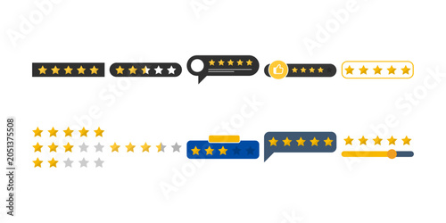 Star Rating Vector Illustration