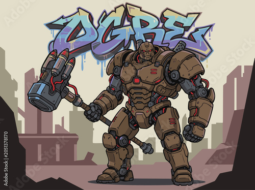 Εκτύπωση καμβά Ogre Mud Brown Heavy Melee Juggernaut