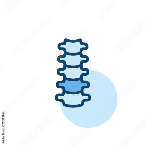Human Spine Vertebrae Medical Icon Illustration