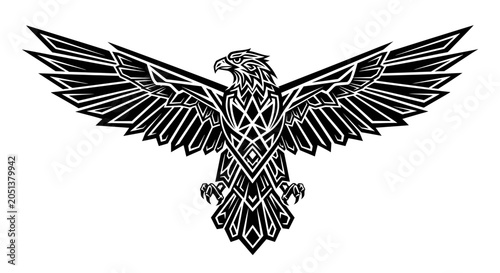 Bild auf Leinwand Detailed illustration of an eagle bird.