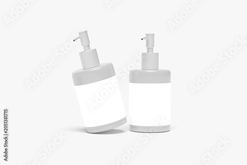 Blank Cosmetic Pump Bottle Mockup