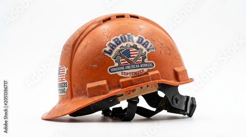 old helmet on white background