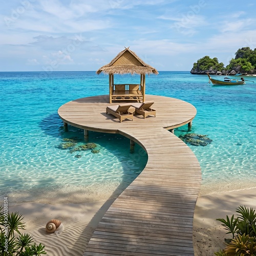 tropical beach resort