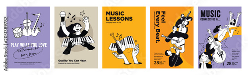 Obraz na płótnie Music poster templates