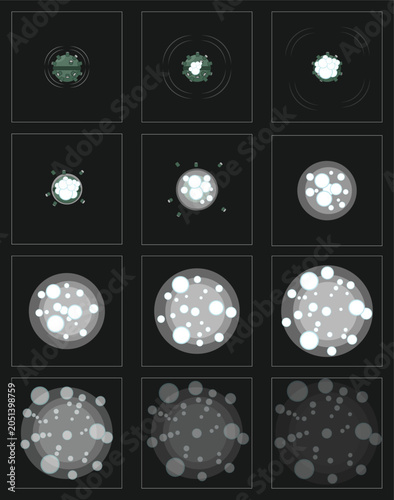фотографія Sea mine animation spite sheet 2d fx