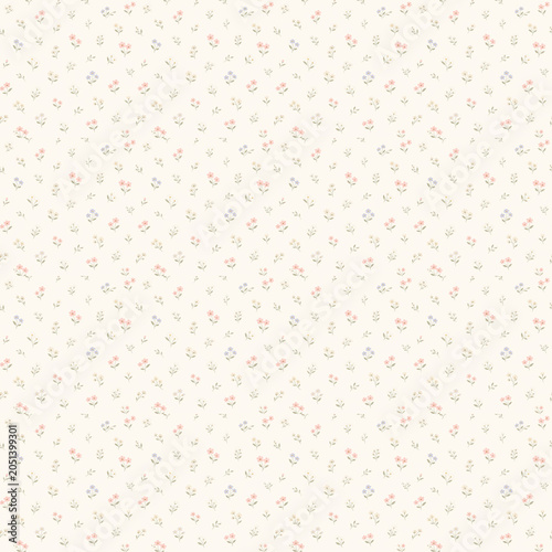 Delicate Bloom Scatter Floral Pattern