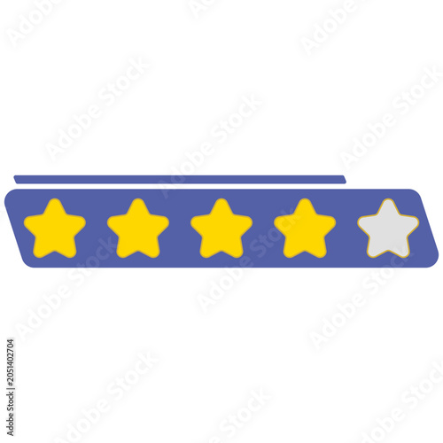 Flat Star Rating Illustration