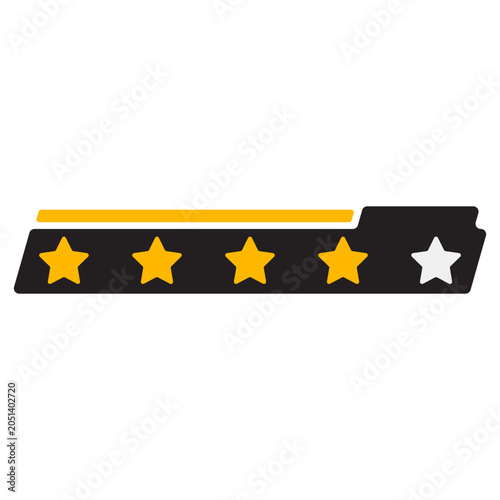 Flat Star Rating Illustration