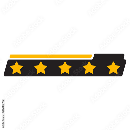 Flat Star Rating Illustration