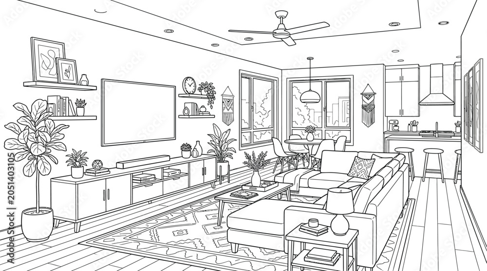 Fototapeta premium sketch of a house