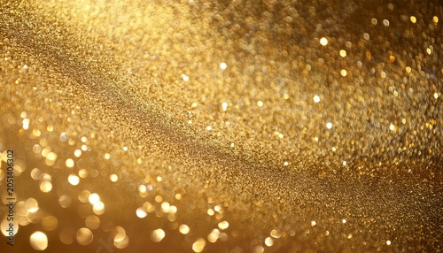Classic Soft Gold Glitter Background With Selective Focus Abstract Texture