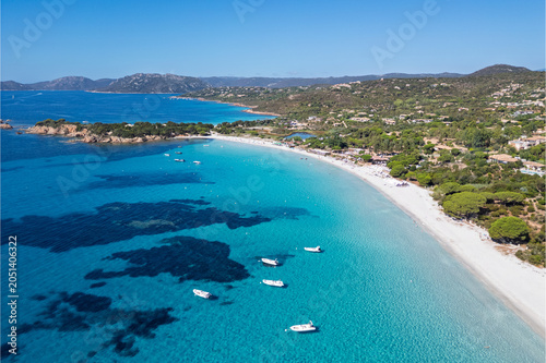 Aerial view of Piana Island, Corsica, France.
