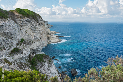 Aerial view of Bonifacio, Corsica, France.