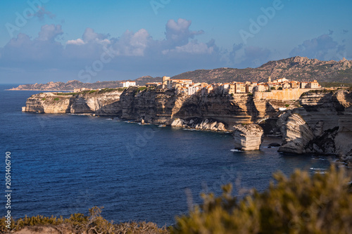 Aerial view of Bonifacio, Corsica, France.