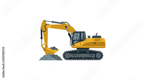 Foto Heavy duty excavator machine equipment.