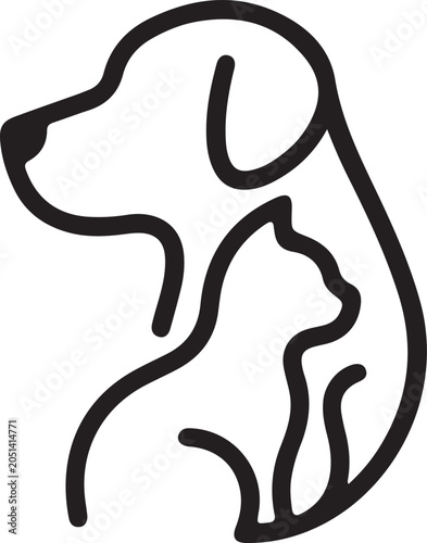 Minimalist Dog and Cat Line