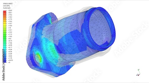Mechanic simulation engineering - Stress and breakpoint analysis of Tank Cover under force and moment conditions