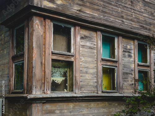 Windows of an old abandoned building