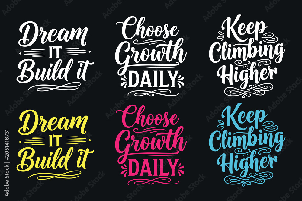 Fototapeta premium Inspirational quotes typography collection