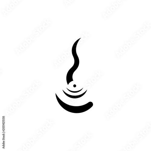 Om Hindu Sacred Sound Symbol Icon.