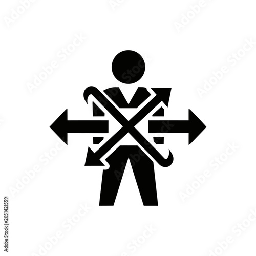 No entry sign with person.