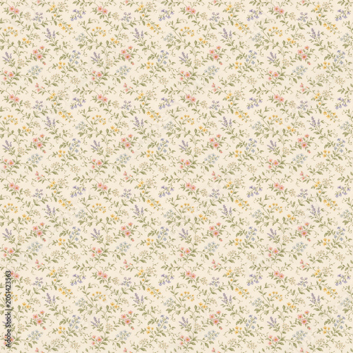 Wildflower Vine Pattern Botanical Pattern 