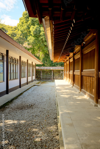 Tokyo, Japan - March 9, 2026: Traditional buildings in Yoyogi Park in Tokyo, Japan
