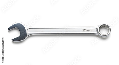 High quality chrome finished 17 millimeter open end adjustable wrench tool