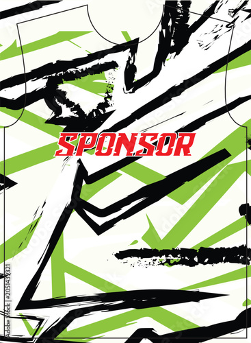 Abstract Sports Jersey Pattern for Football and Esports Uniform Design