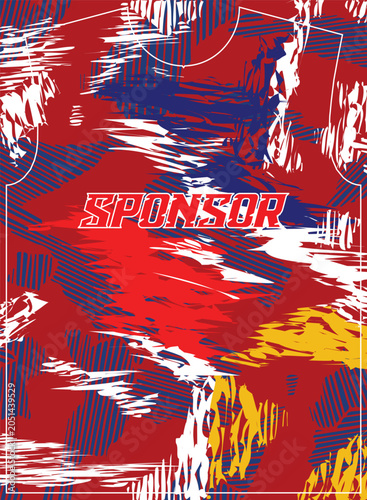 Abstract Sports Jersey Pattern for Football and Esports Uniform Design