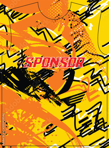 Abstract Sports Jersey Pattern for Football and Esports Uniform Design