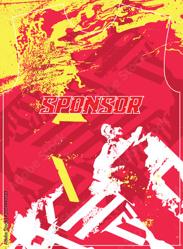 Abstract Sports Jersey Pattern for Football and Esports Uniform Design