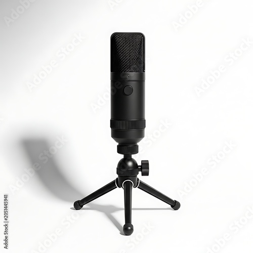 Black microphone on stand