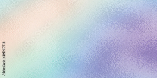 Hologram background. Iridescent foil effect texture. Holography pattern. Pearlescent gradient. Rainbow surface for design prints. Pastel color. Holographic metal patern. Delicate background. Vector