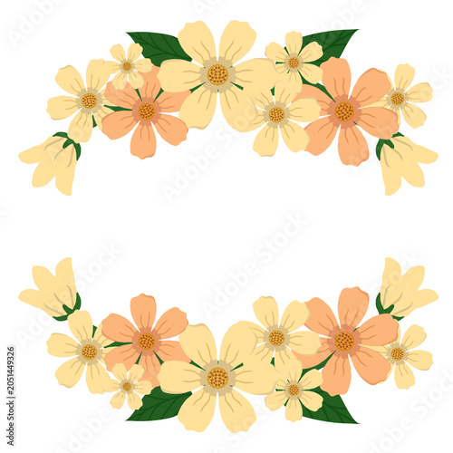 floral frame with flowers