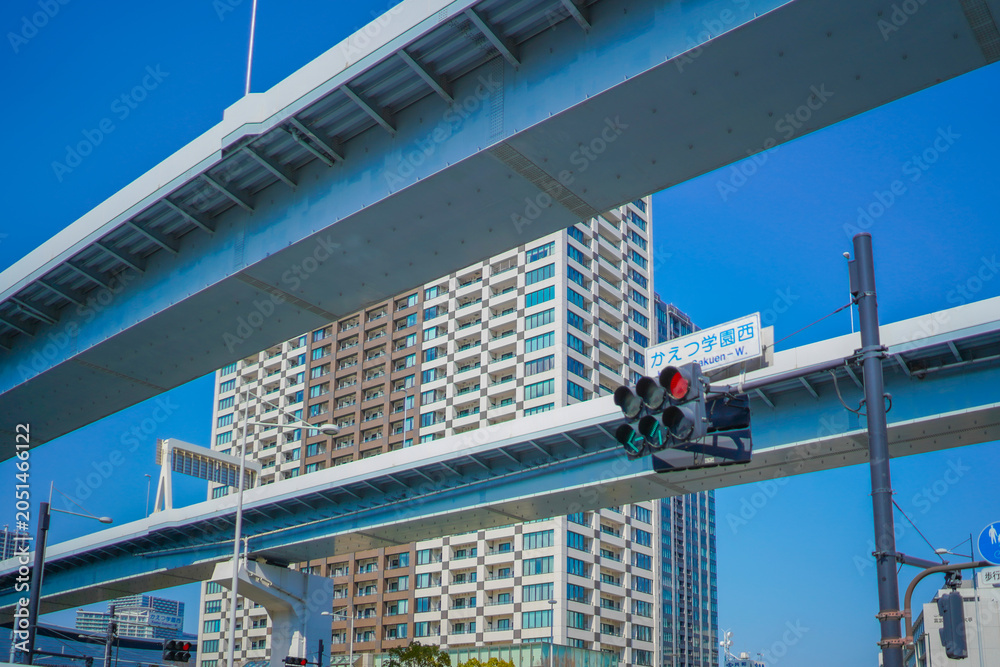 Fototapeta premium 標識と高架道路（有明）